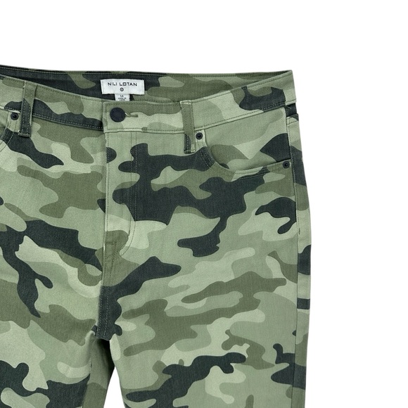 NILI LOTAN Camo Pants Jeans Ankle Green - Picture 3 of 6